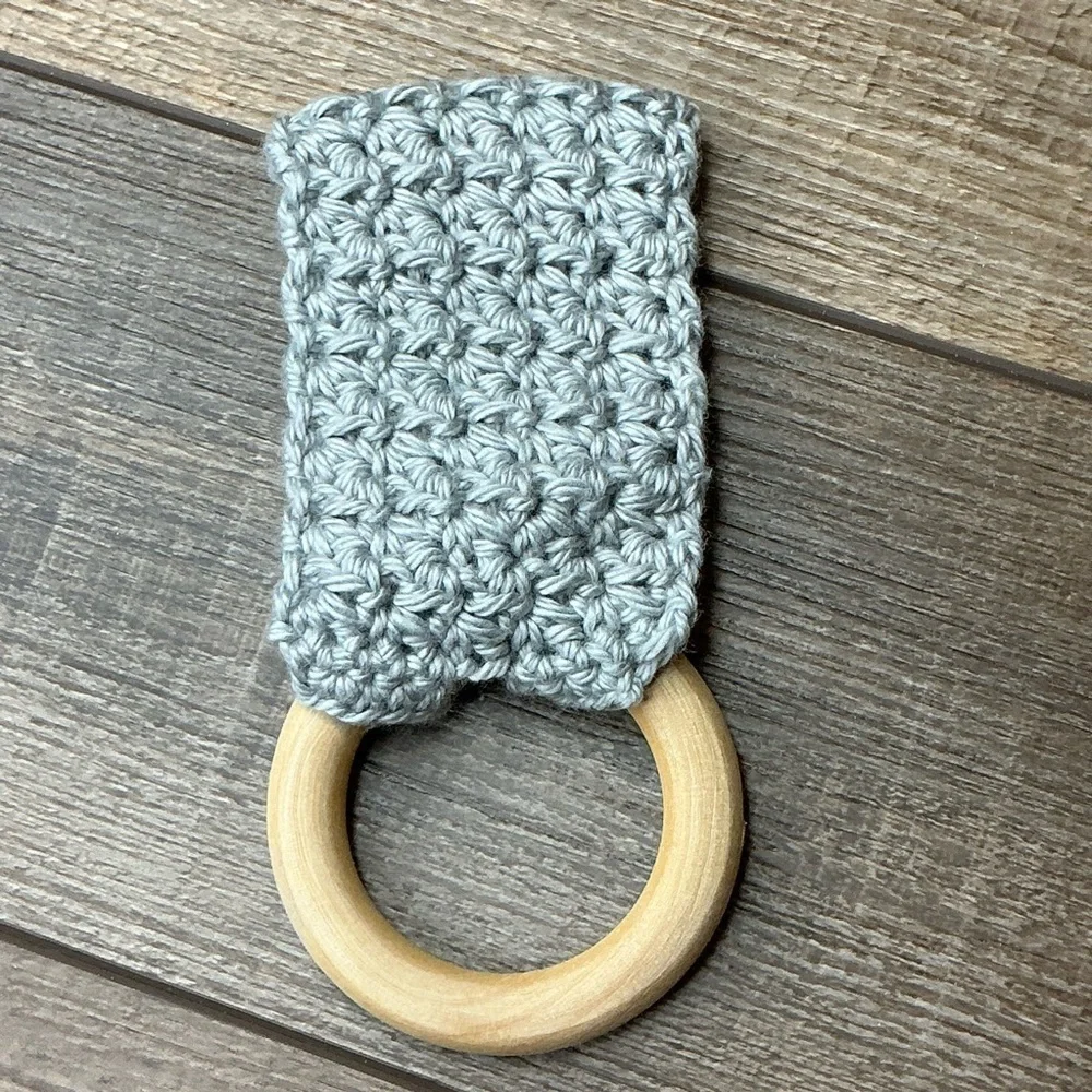 Kitchen Tea Hand Towel Holder Topper Cotton Wood Handcrafted Handmade‎ Crochet
